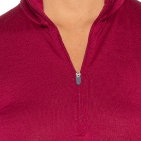 NEW Icebreaker 250 Vertex Base Layer Top 100% Merino Zip Neck Sweater Top 495S0 - Picture 2 of 6